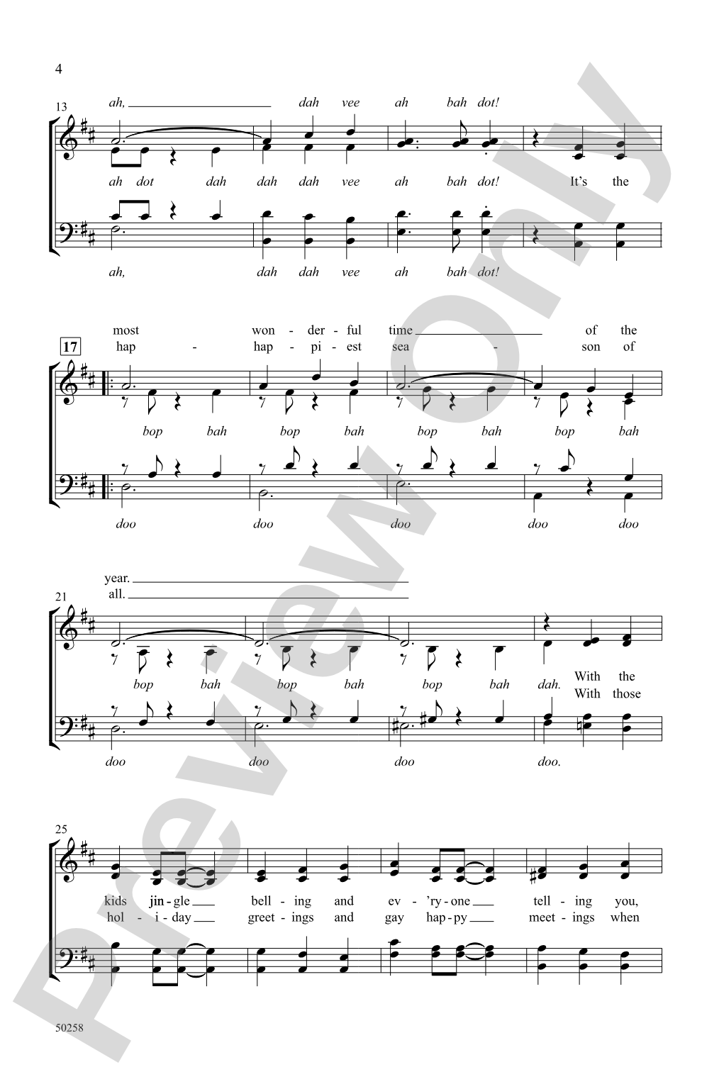 It's the Most Wonderful Time of the Year: SATB, <i>a cappella</i> Choral Octavo