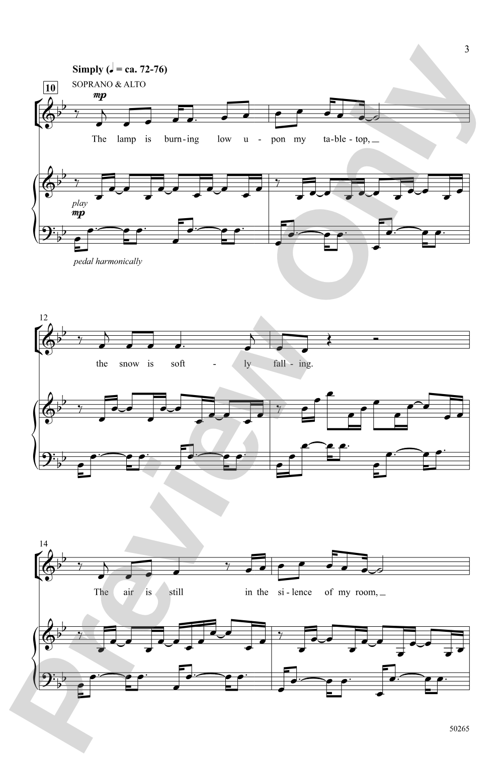 Song for a Winter's Night: SAB Choral Octavo