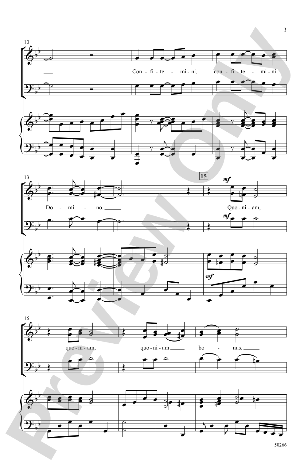 Confitemini Domino: 3-Part Mixed Choral Octavo