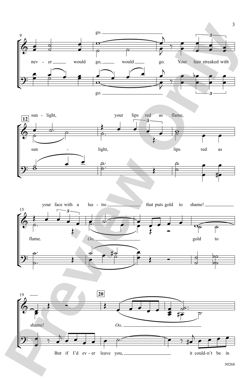If Ever I Would Leave You: SATB, <i>a cappella</i> Choral Octavo