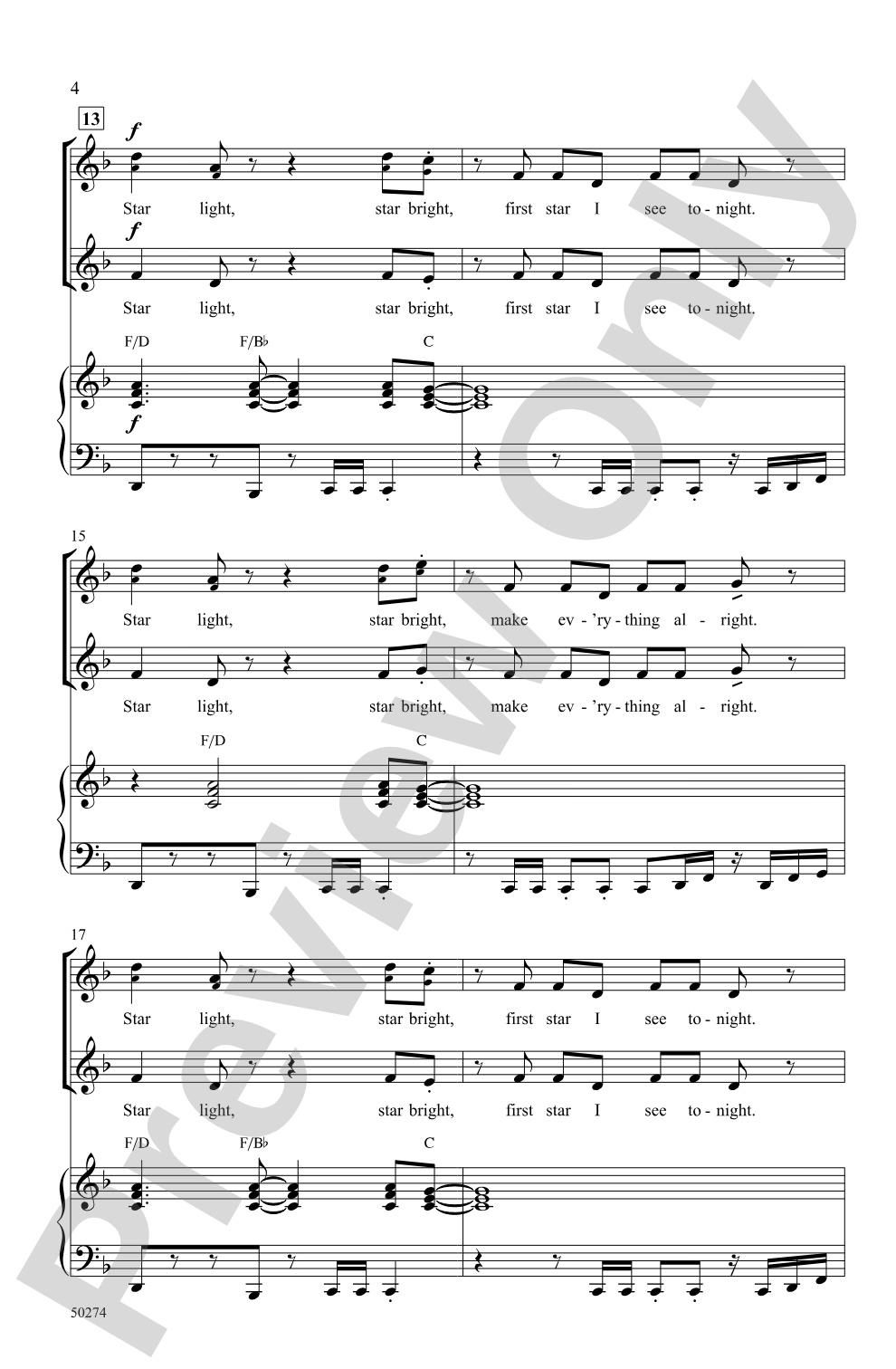 Lucky Star: 2-Part/SSA Choral Octavo
