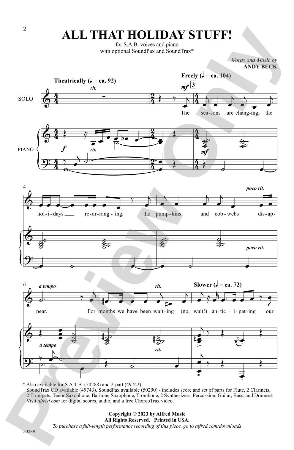 All That Holiday Stuff!: SAB Choral Octavo