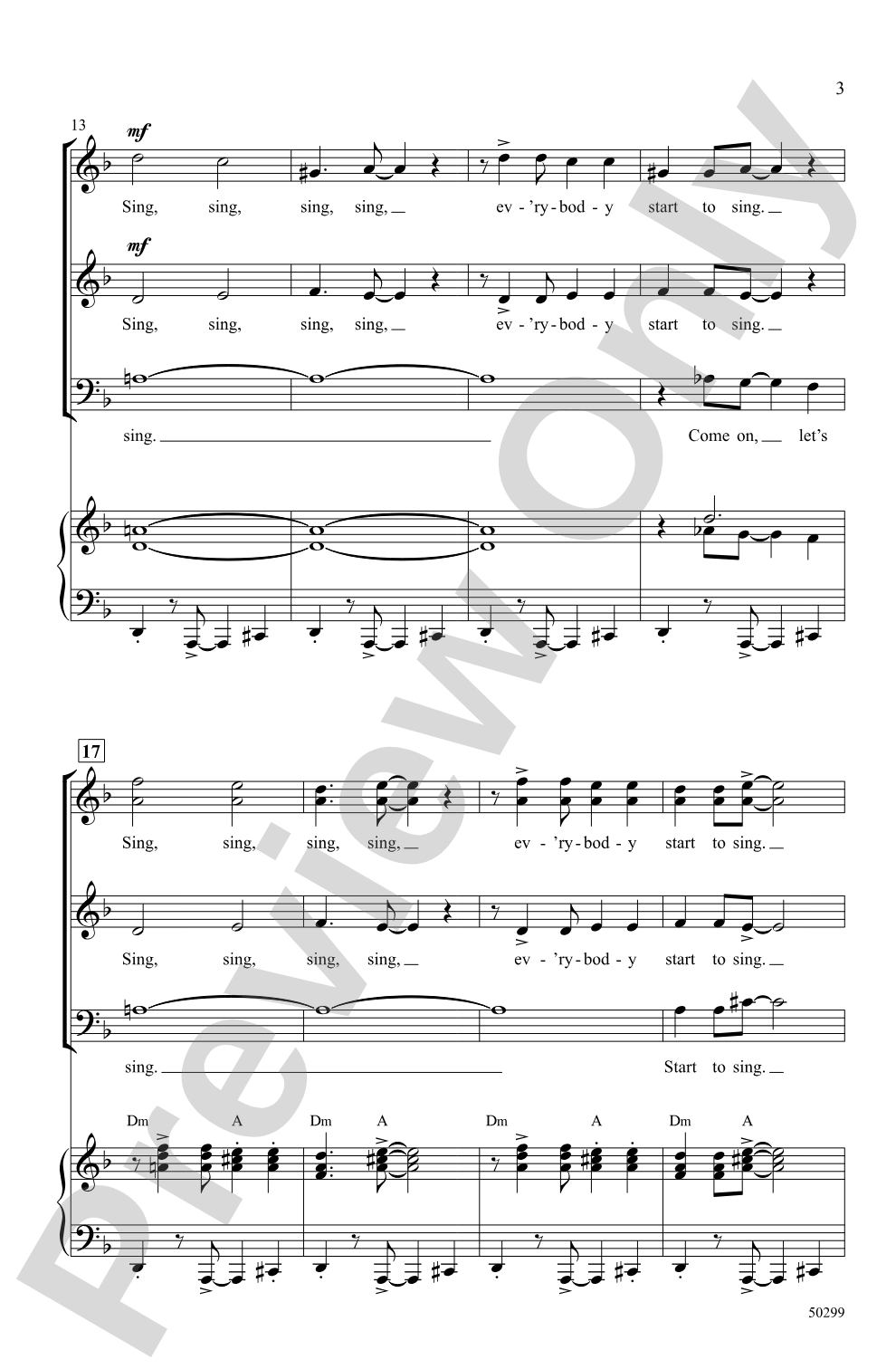 Sing, Sing, Sing: SSAB Choral Octavo