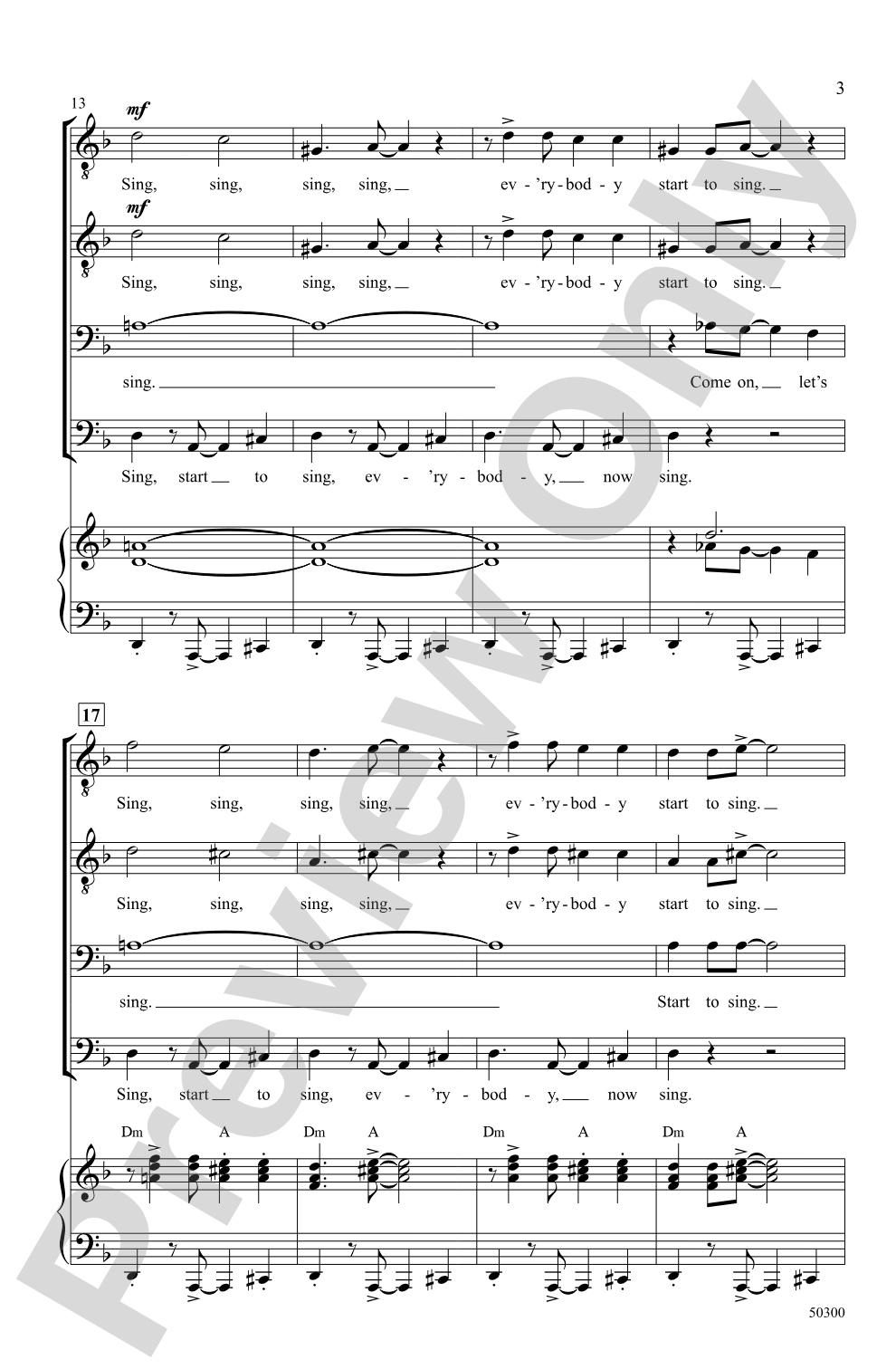 Sing, Sing, Sing: TTBB Choral Octavo