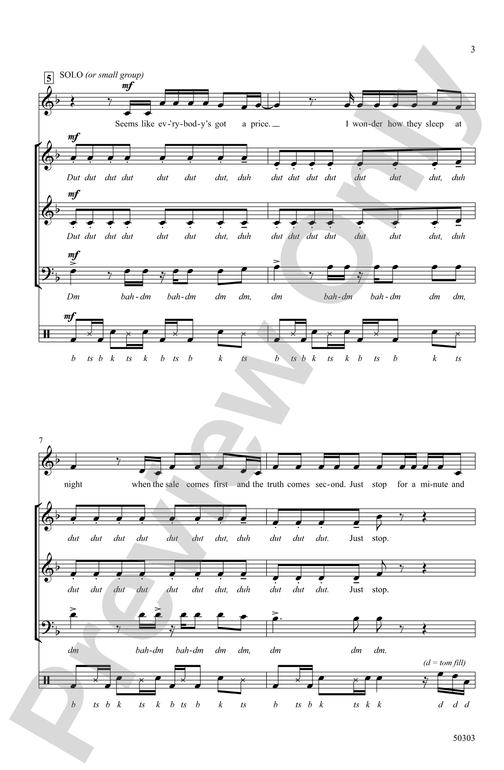 Price Tag: 3-Part Mixed, <I>a cappella</I> Choral Octavo