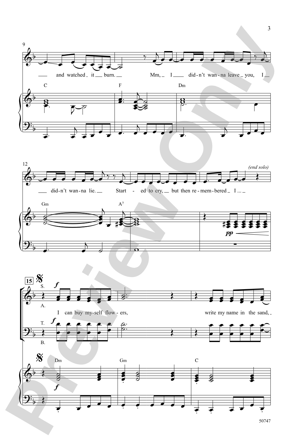 Flowers: SATB Choral Octavo