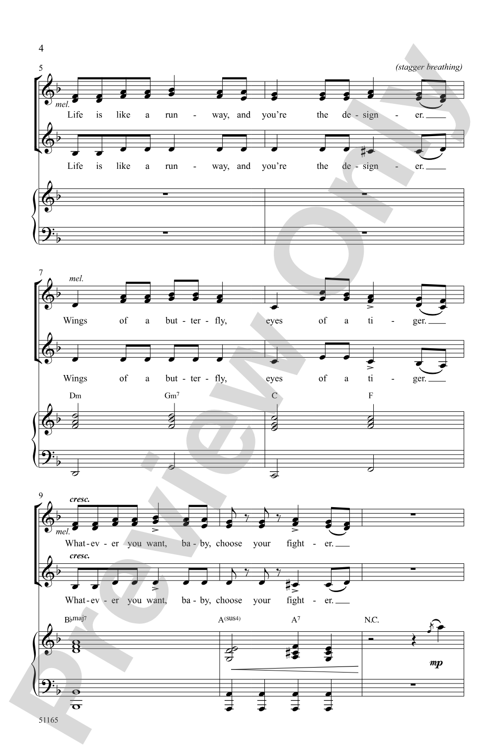 Choose Your Fighter: SSA Choral Octavo