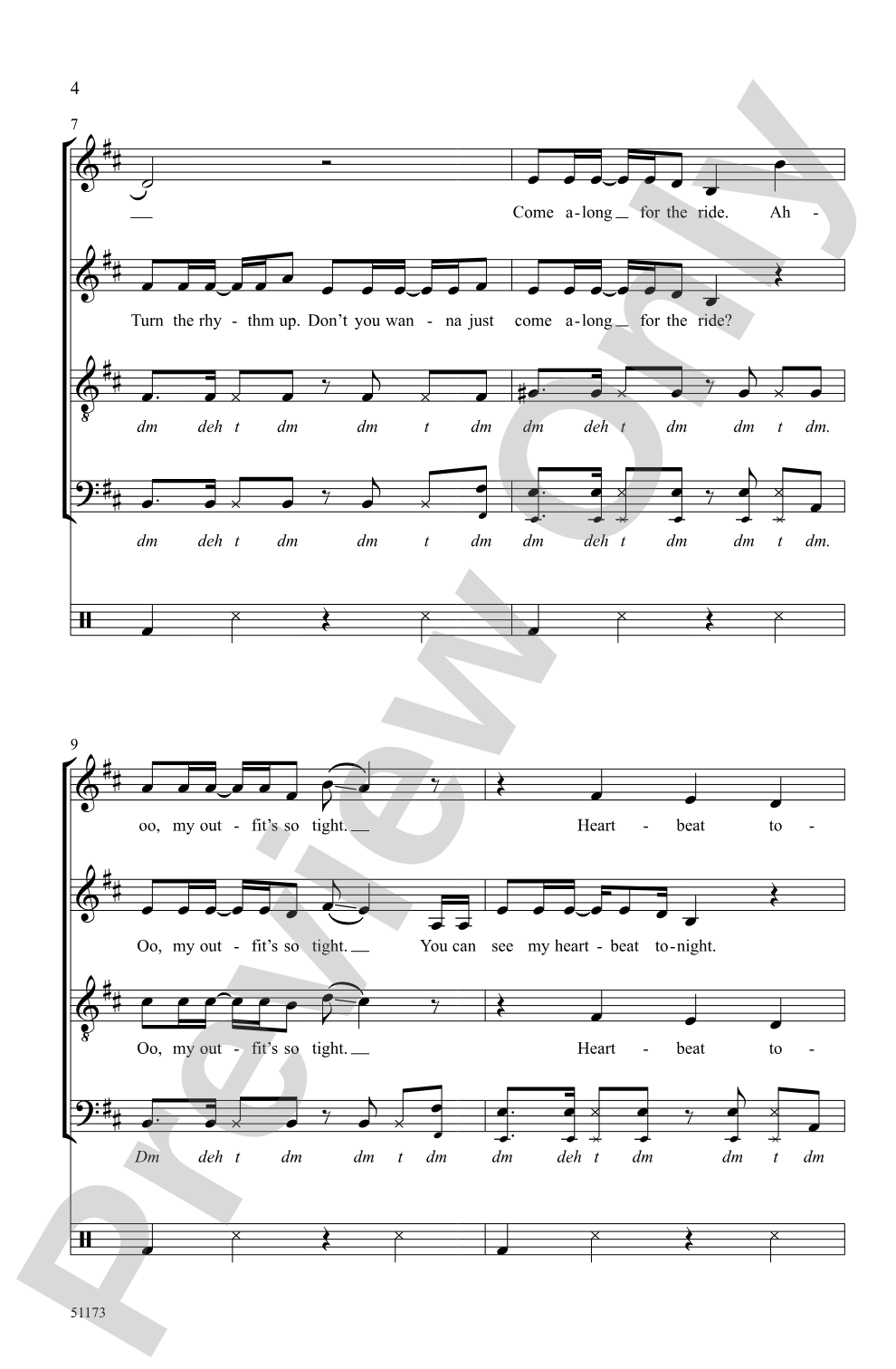 Dance the Night: SSATB, a cappella Choral Octavo