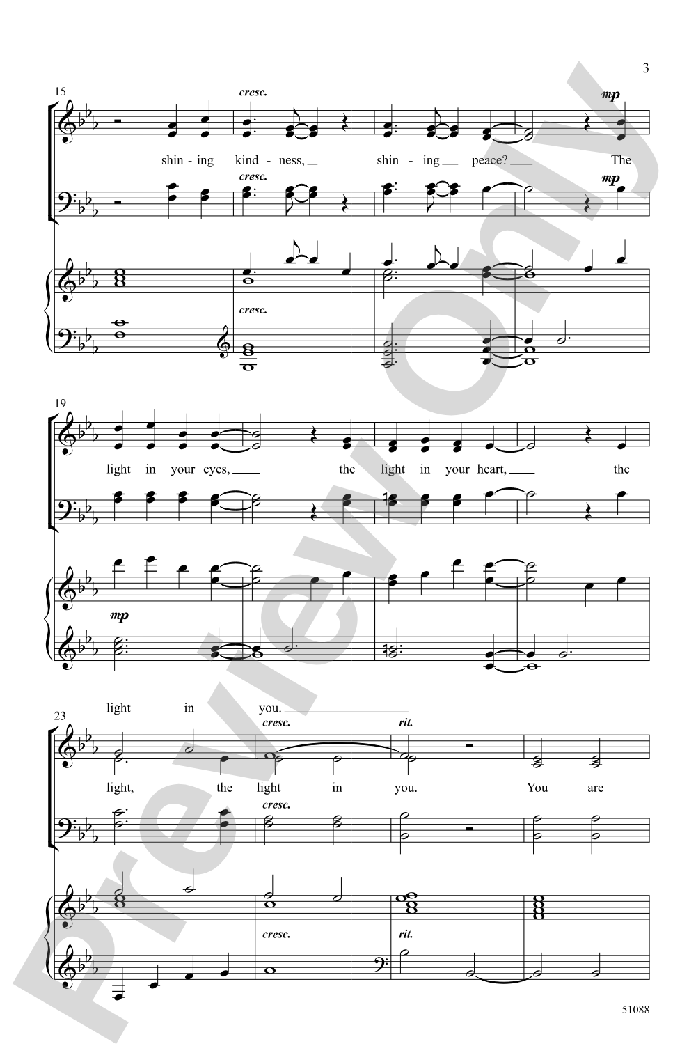 You Are Light: SATB Choral Octavo