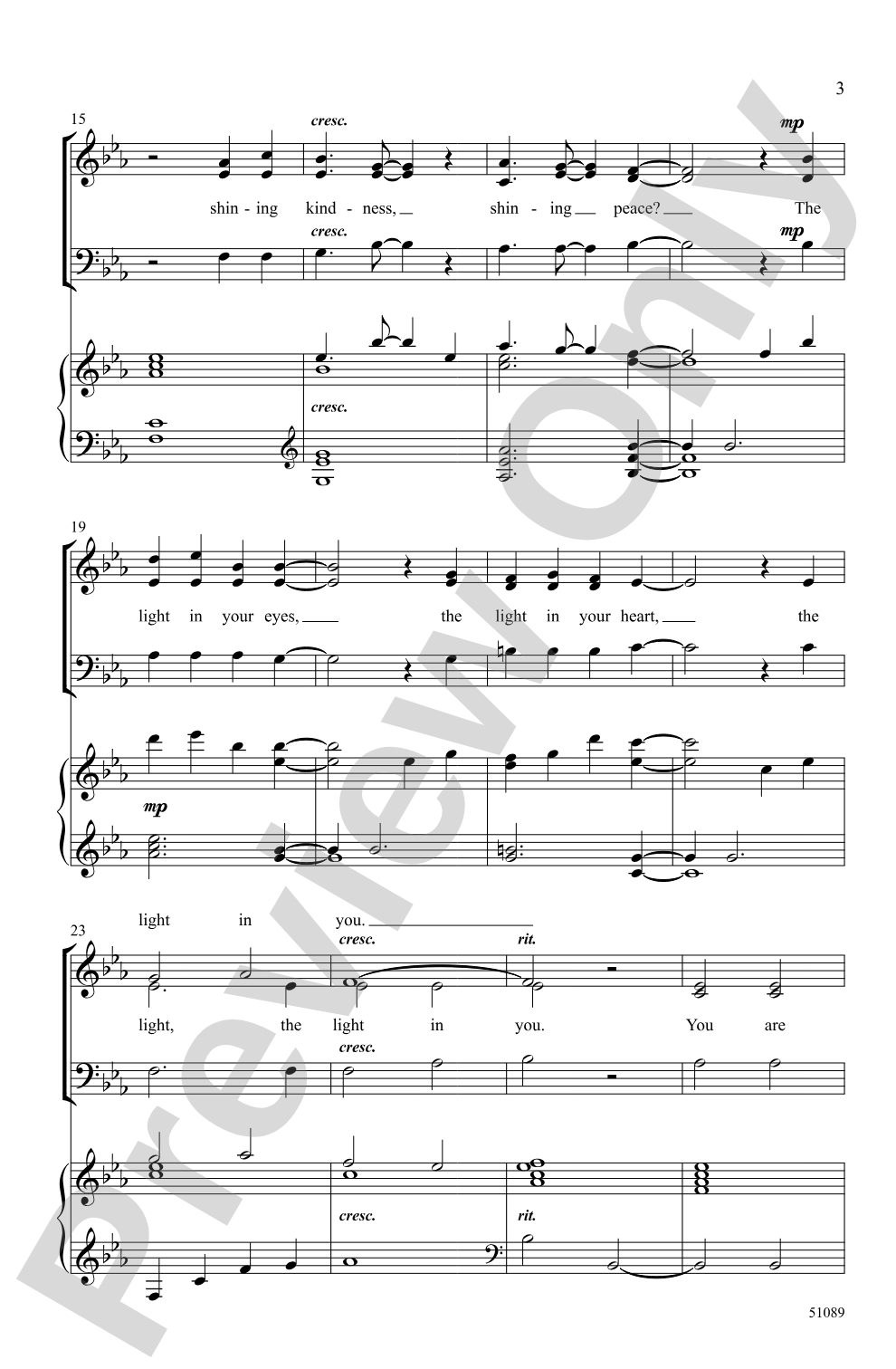 You Are Light: SAB Choral Octavo