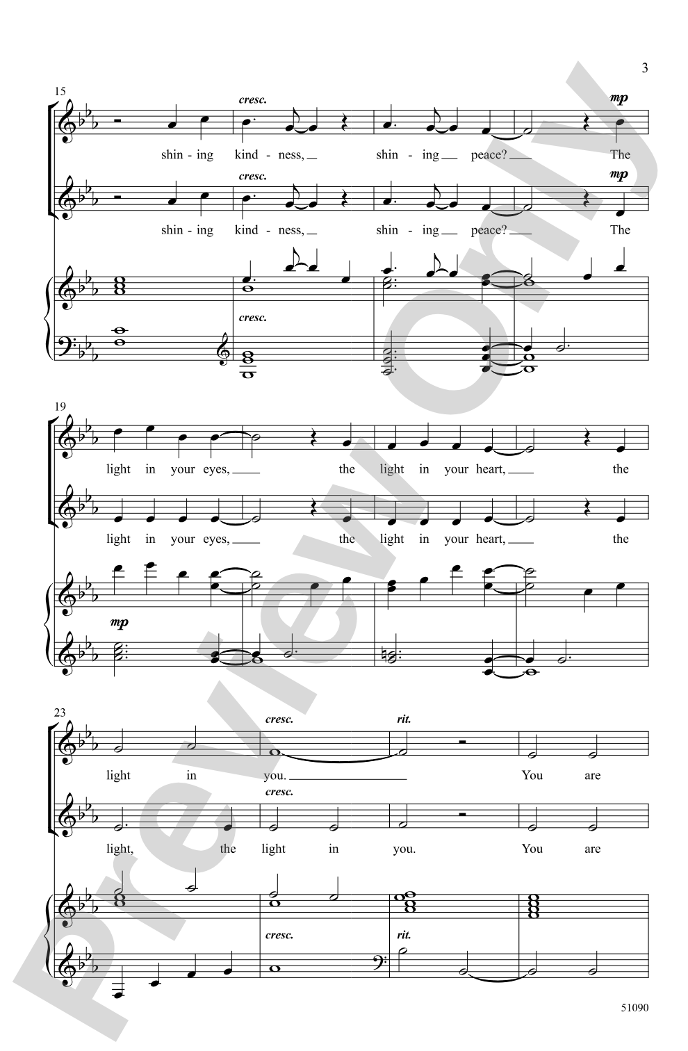 You Are Light: 2-Part Choral Octavo
