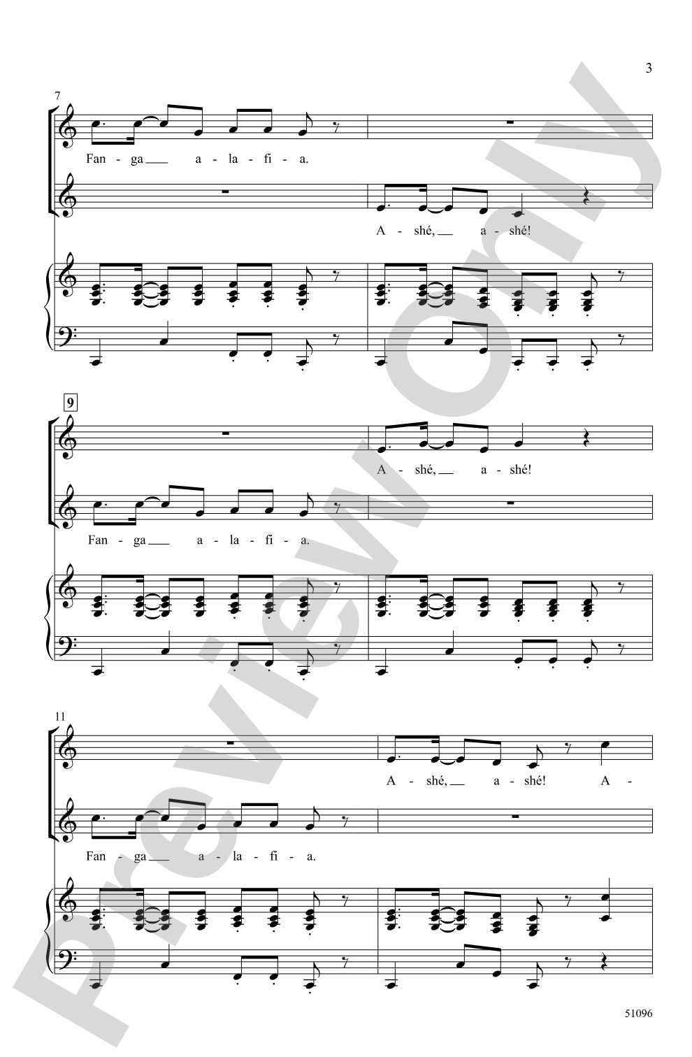 Fanga Alafia: 2-Part Choral Octavo
