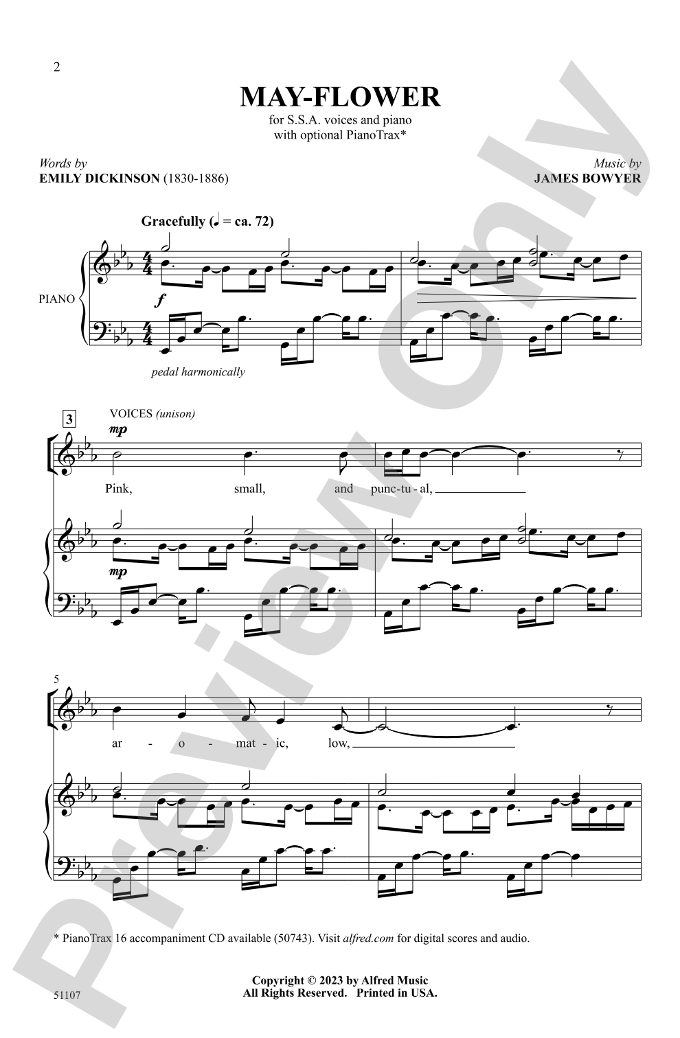 May-Flower: SSA Choral Octavo
