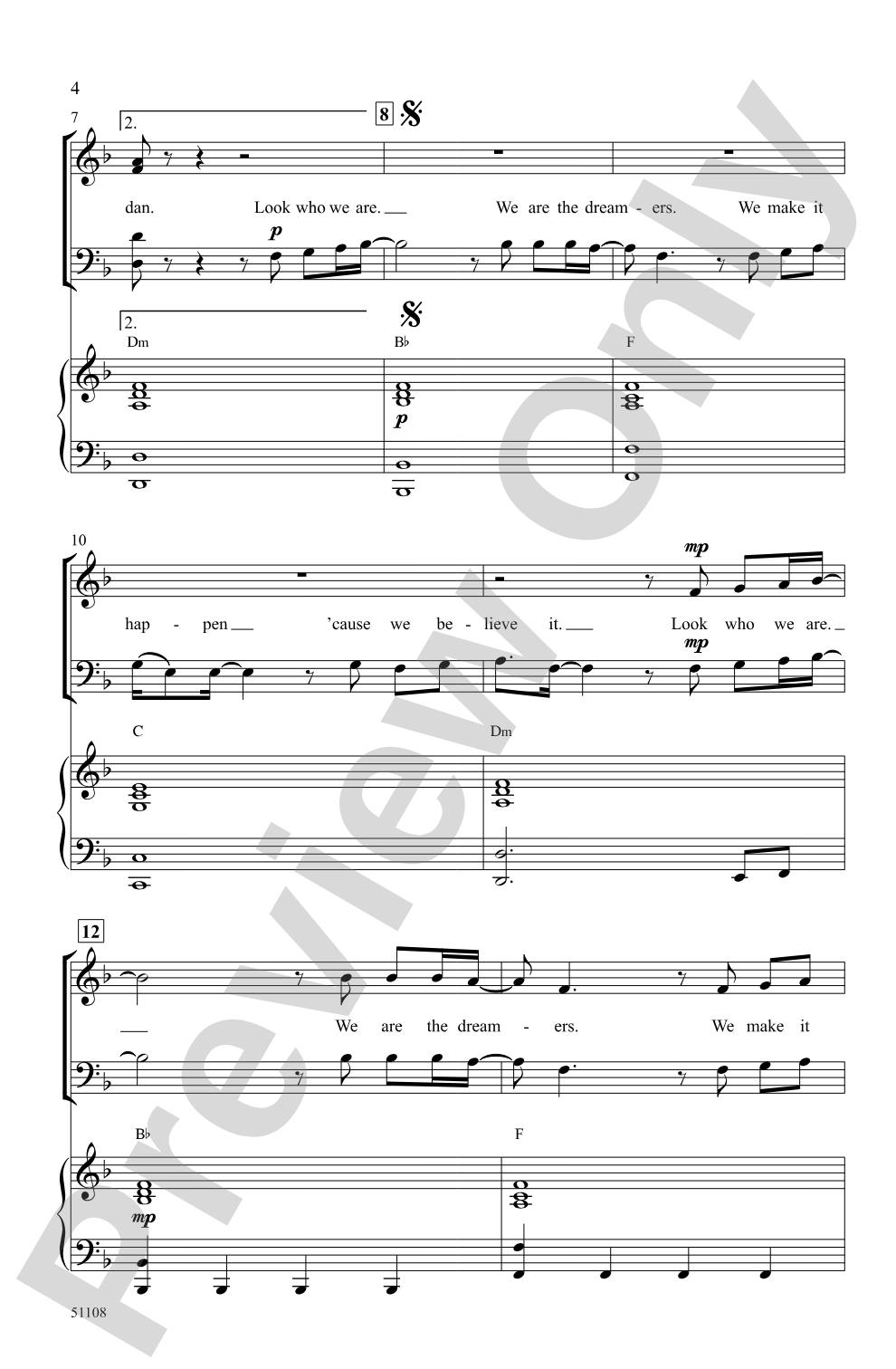 Dreamers: SATB Choral Octavo