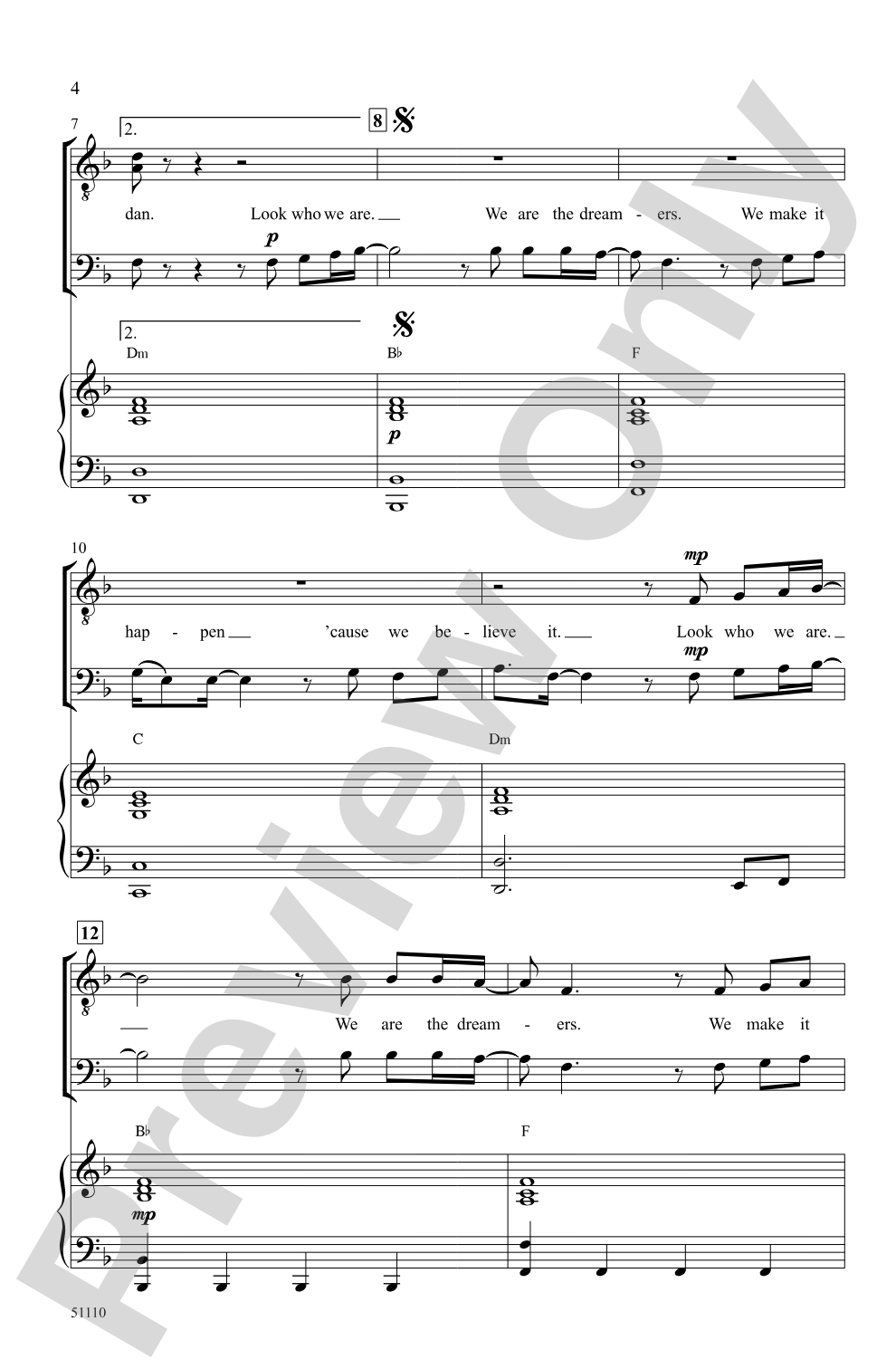 Dreamers: TTB Choral Octavo