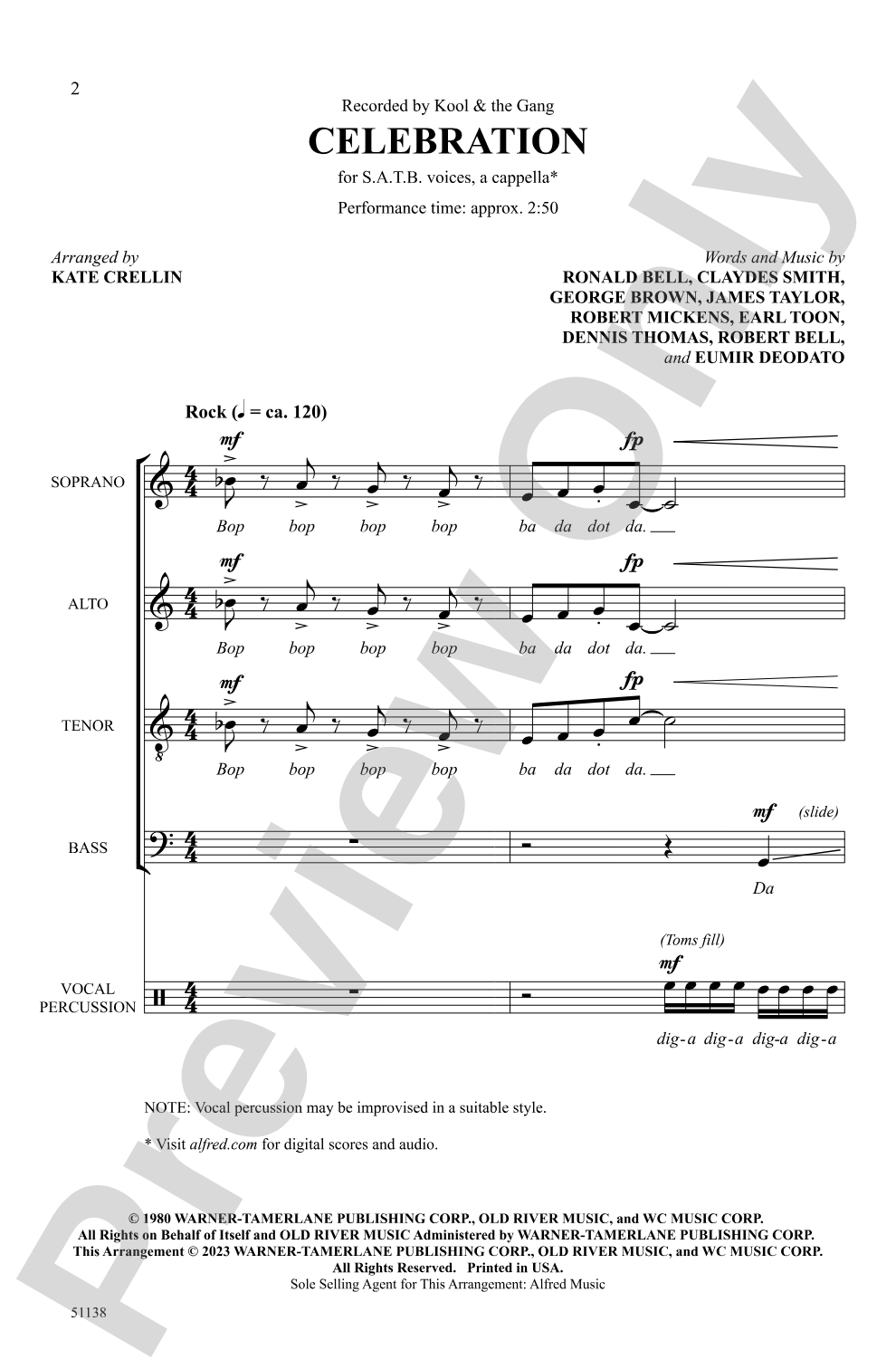 Celebration: SATB, <i>a cappella</i> Choral Octavo
