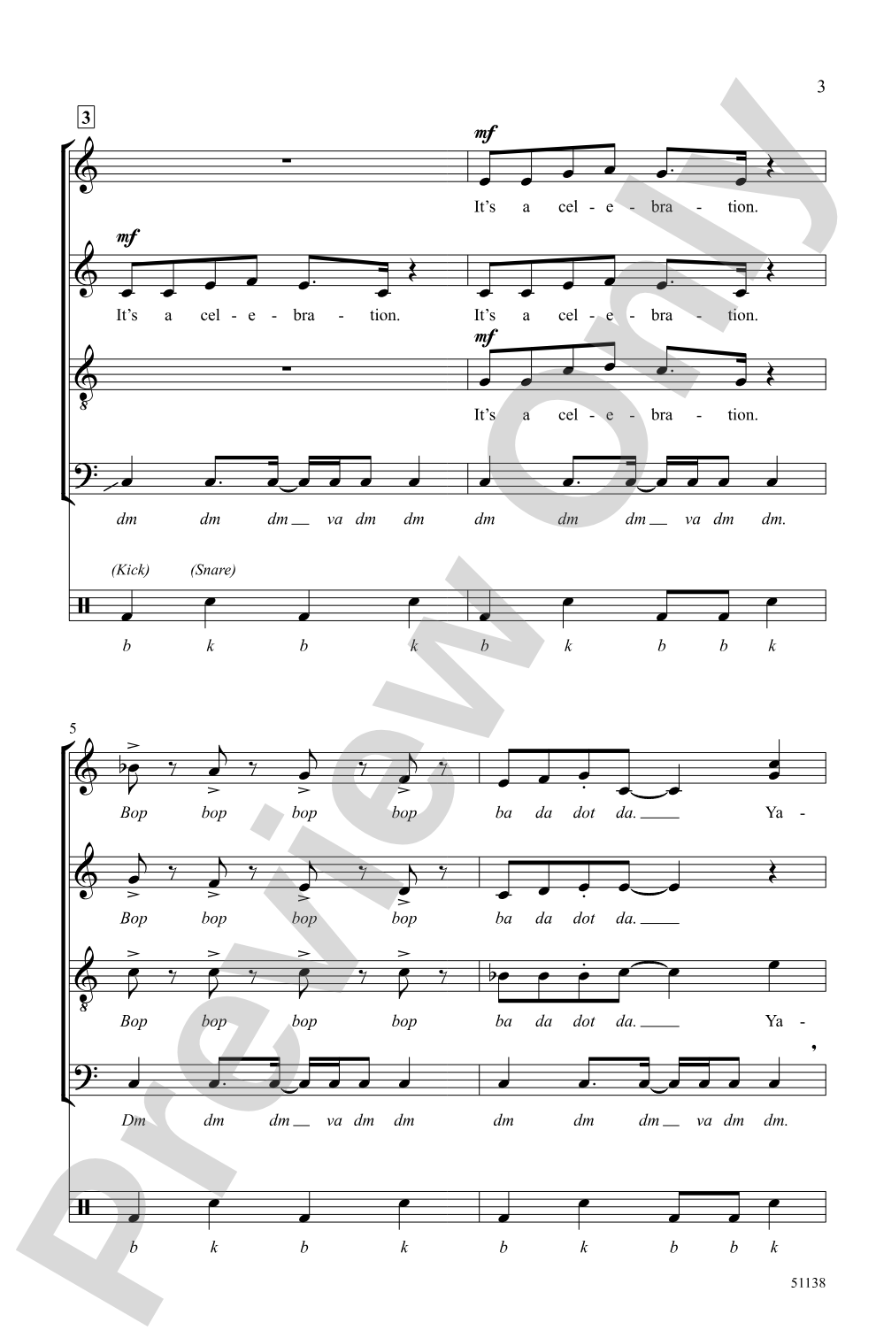 Celebration: SATB, <i>a cappella</i> Choral Octavo