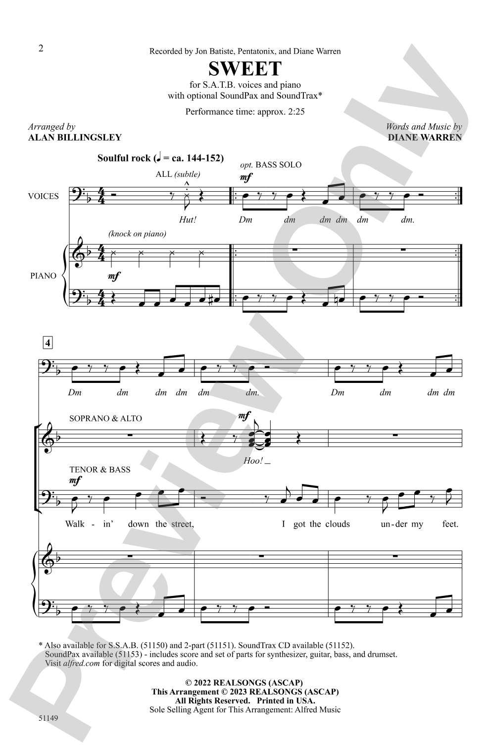 Sweet: SATB Choral Octavo