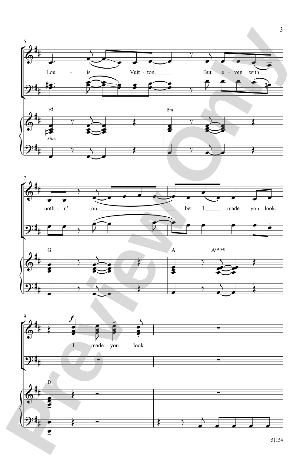 Made You Look: SATB Choral Octavo