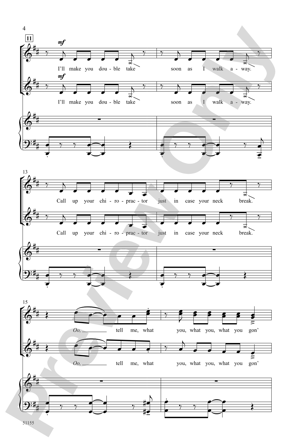 Made You Look: SSA Choral Octavo