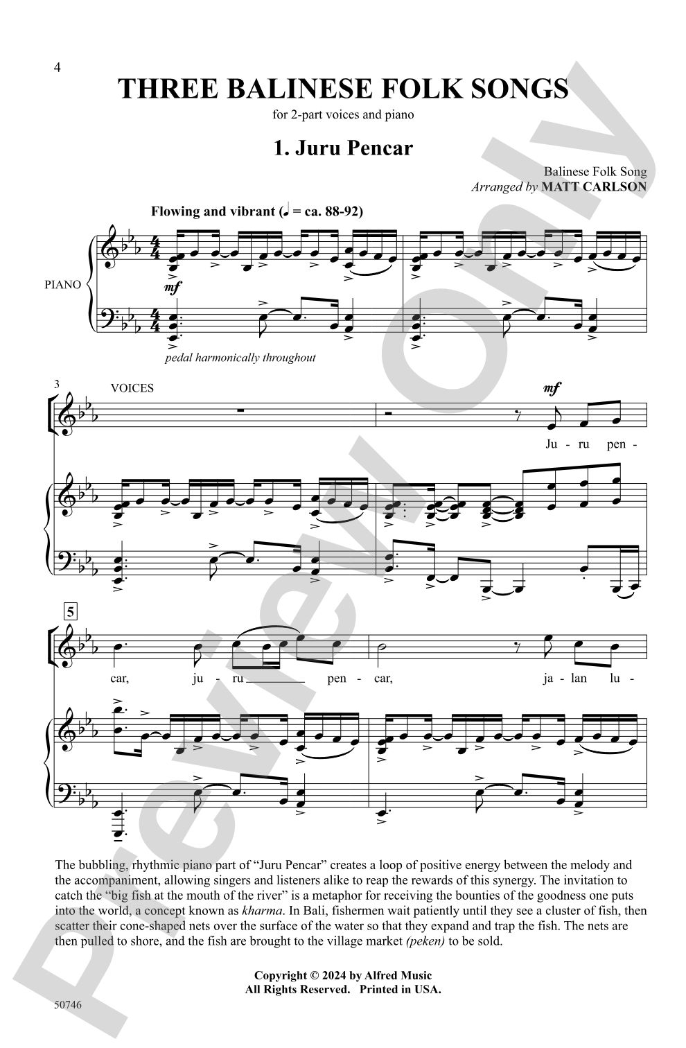 Three Balinese Folk Songs: 2-Part Choral Octavo