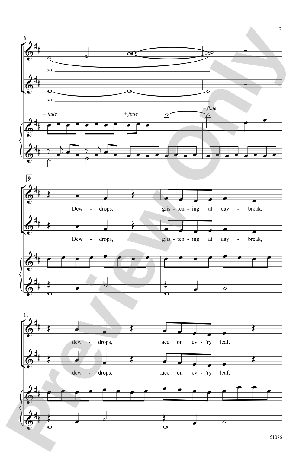 Dewdrops: SSA Choral Octavo