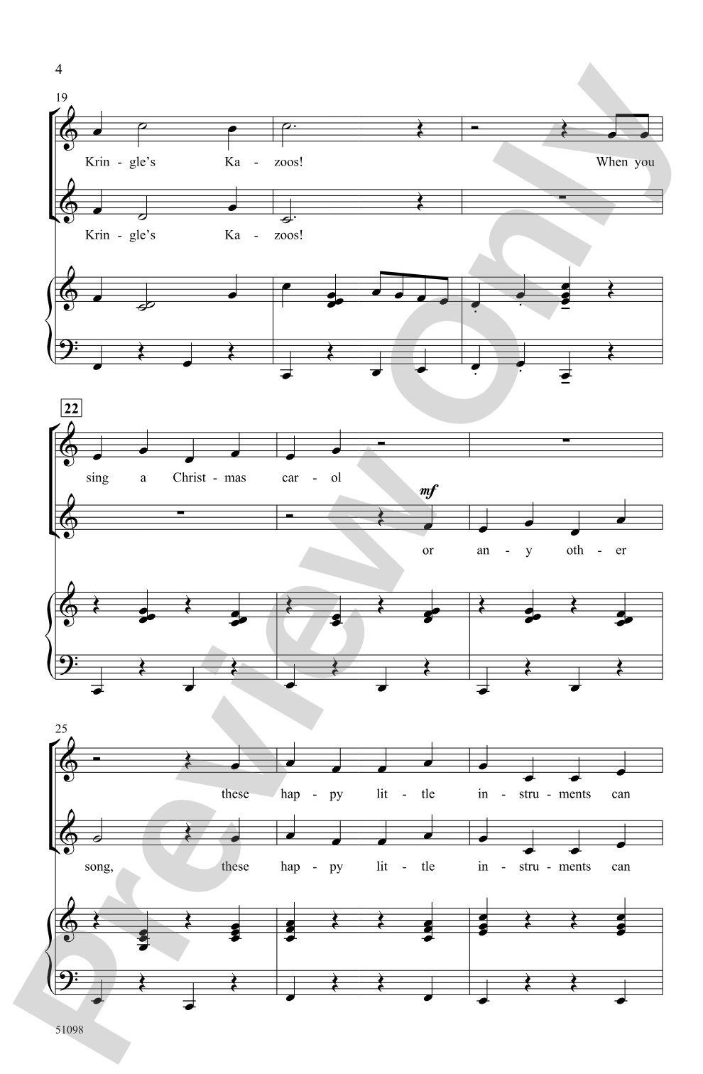 Kris Kringle's Kazoos: 2-Part Choral Octavo