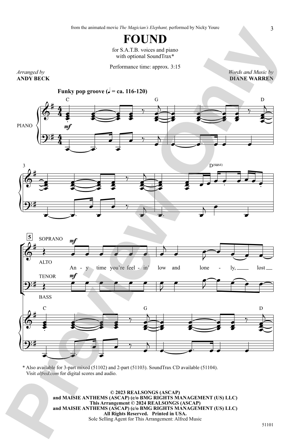 Found: SATB Choral Octavo