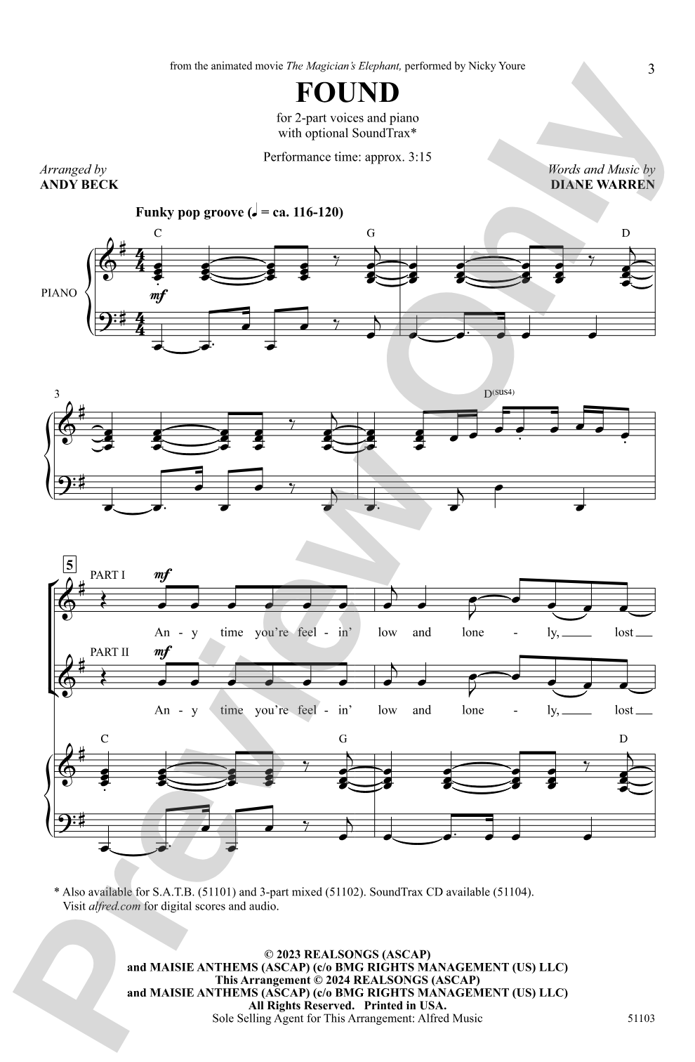 Found: 2-Part Choral Octavo