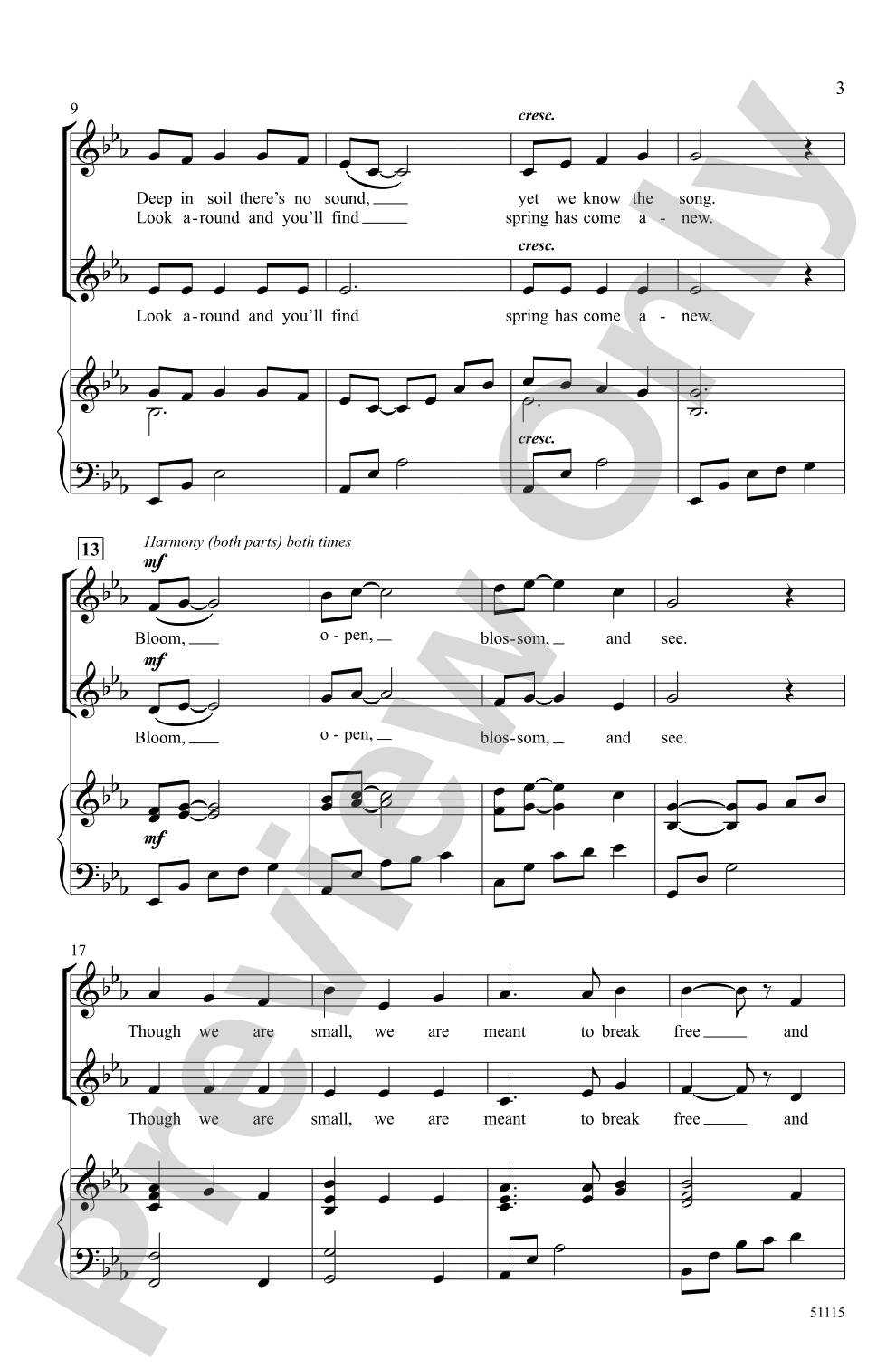 Bloom: 2-Part Choral Octavo