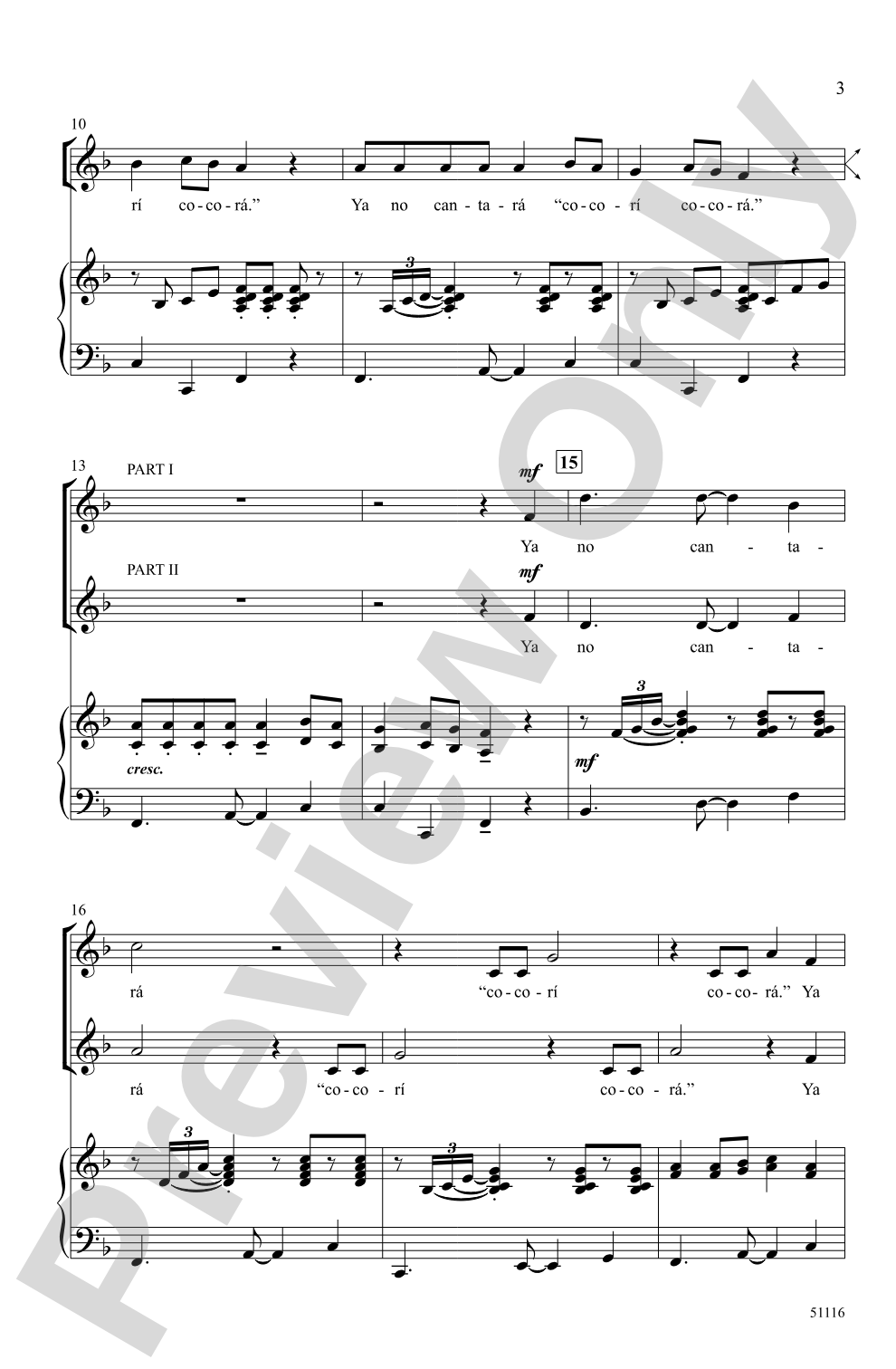 Mi Gallo: 2-Part Choral Octavo