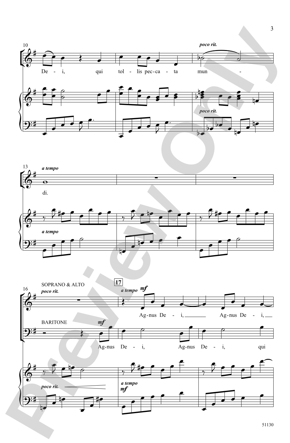 Agnus Dei: 3-Part Mixed Choral Octavo