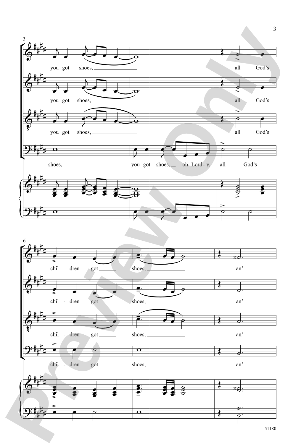 I Got Shoes: SATB, <I>a cappella</I> Choral Octavo