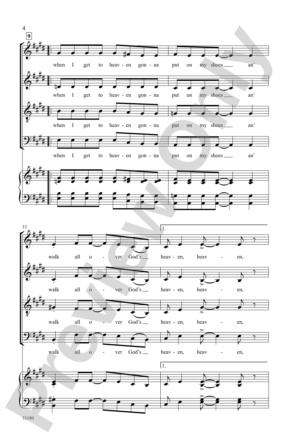 I Got Shoes: SATB, <I>a cappella</I> Choral Octavo