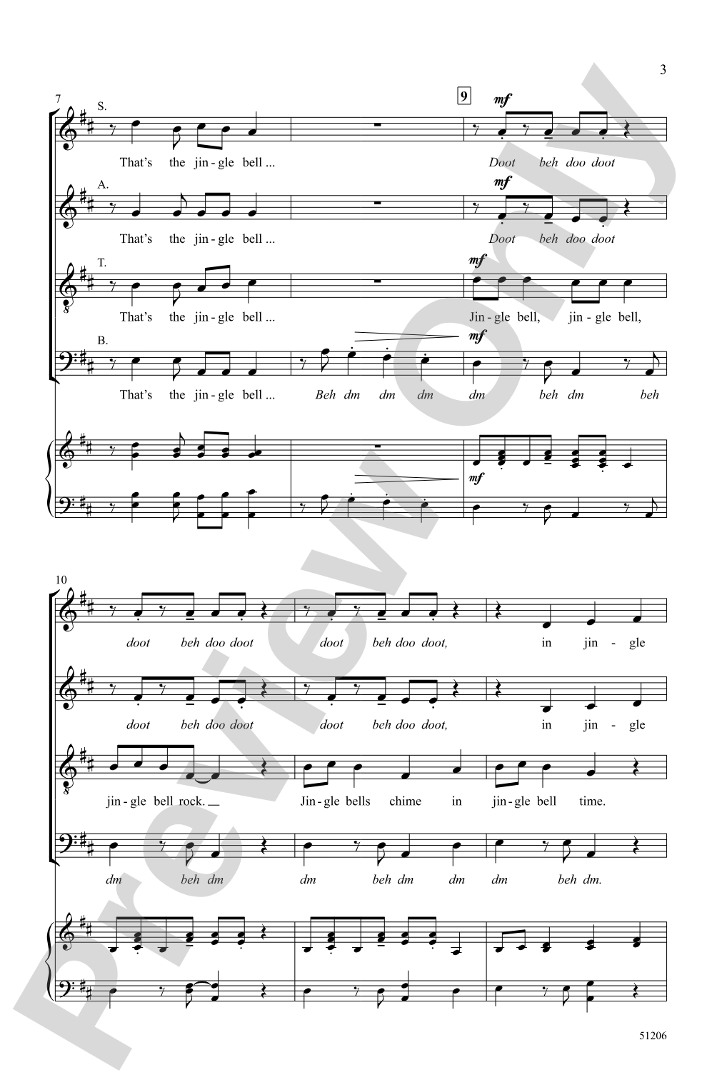 Jingle Bell Rock: SATB, <i>a cappella</i> Choral Octavo