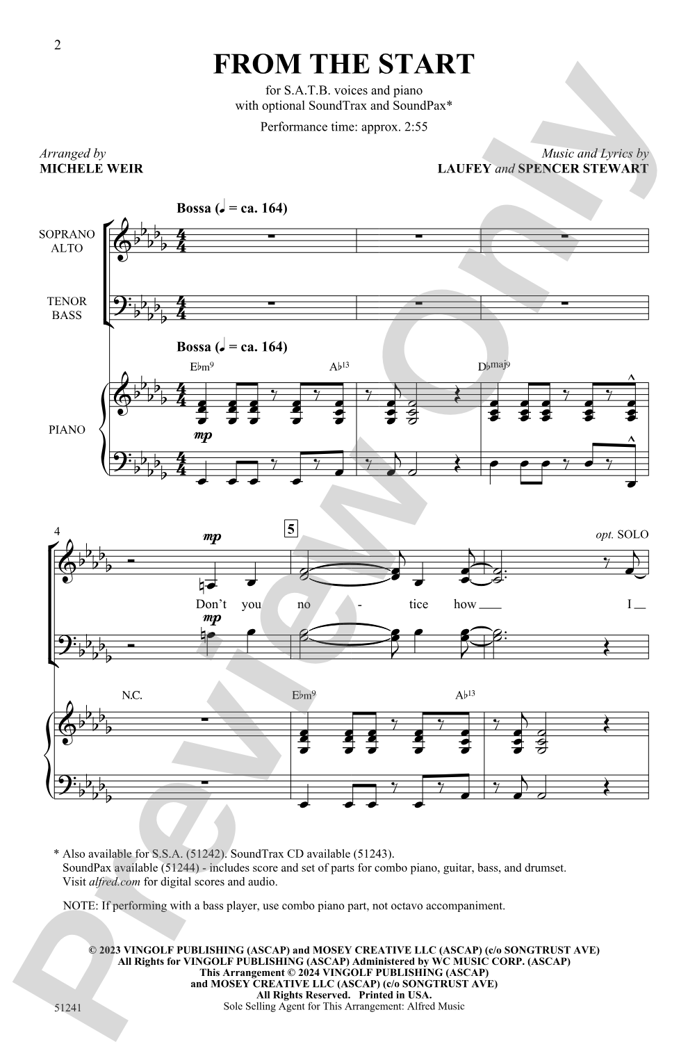 From the Start: SATB Choral Octavo