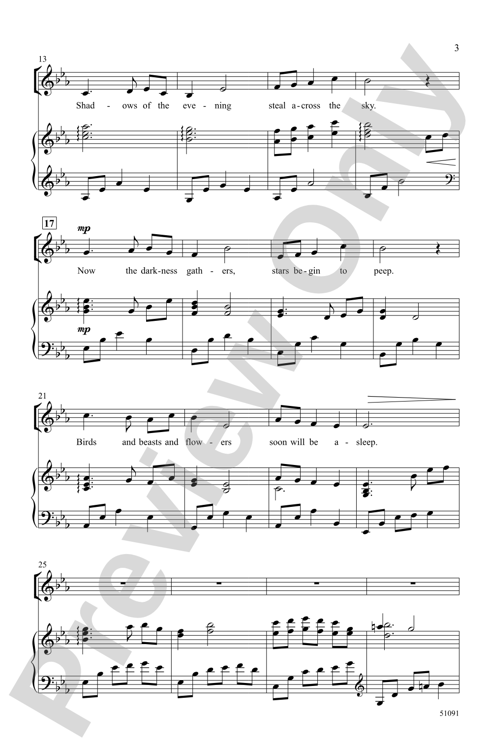 Now the Day Is Over: 2-Part Choral Octavo