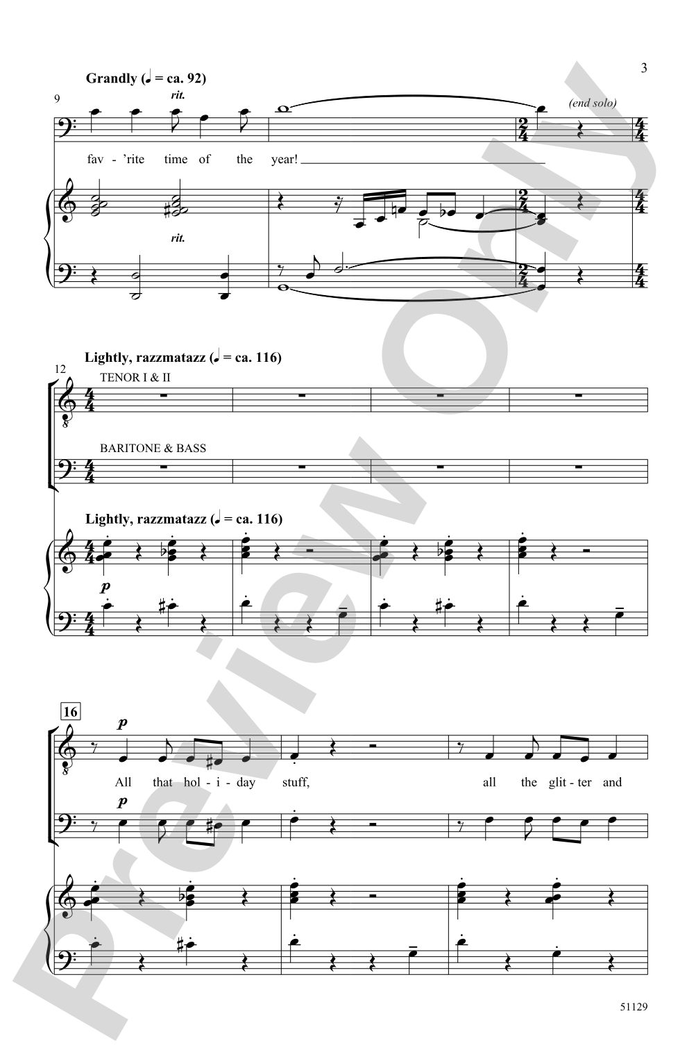 All That Holiday Stuff!: TTBB Choral Octavo