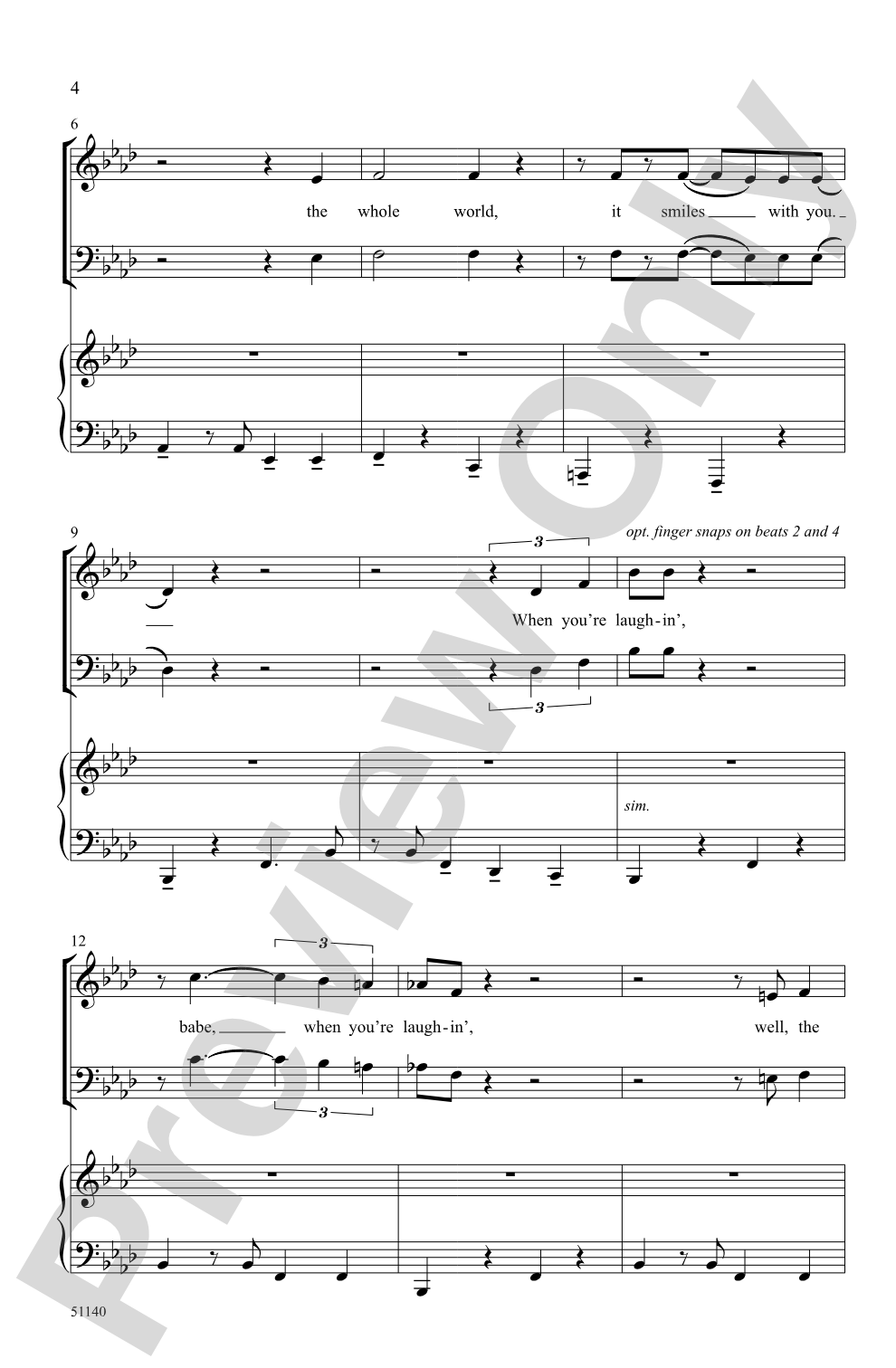 When You're Smilin': SAB Choral Octavo
