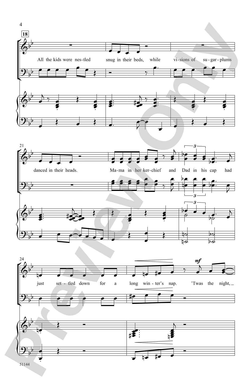 'Twas the Night Before Christmas: SATB Choral Octavo