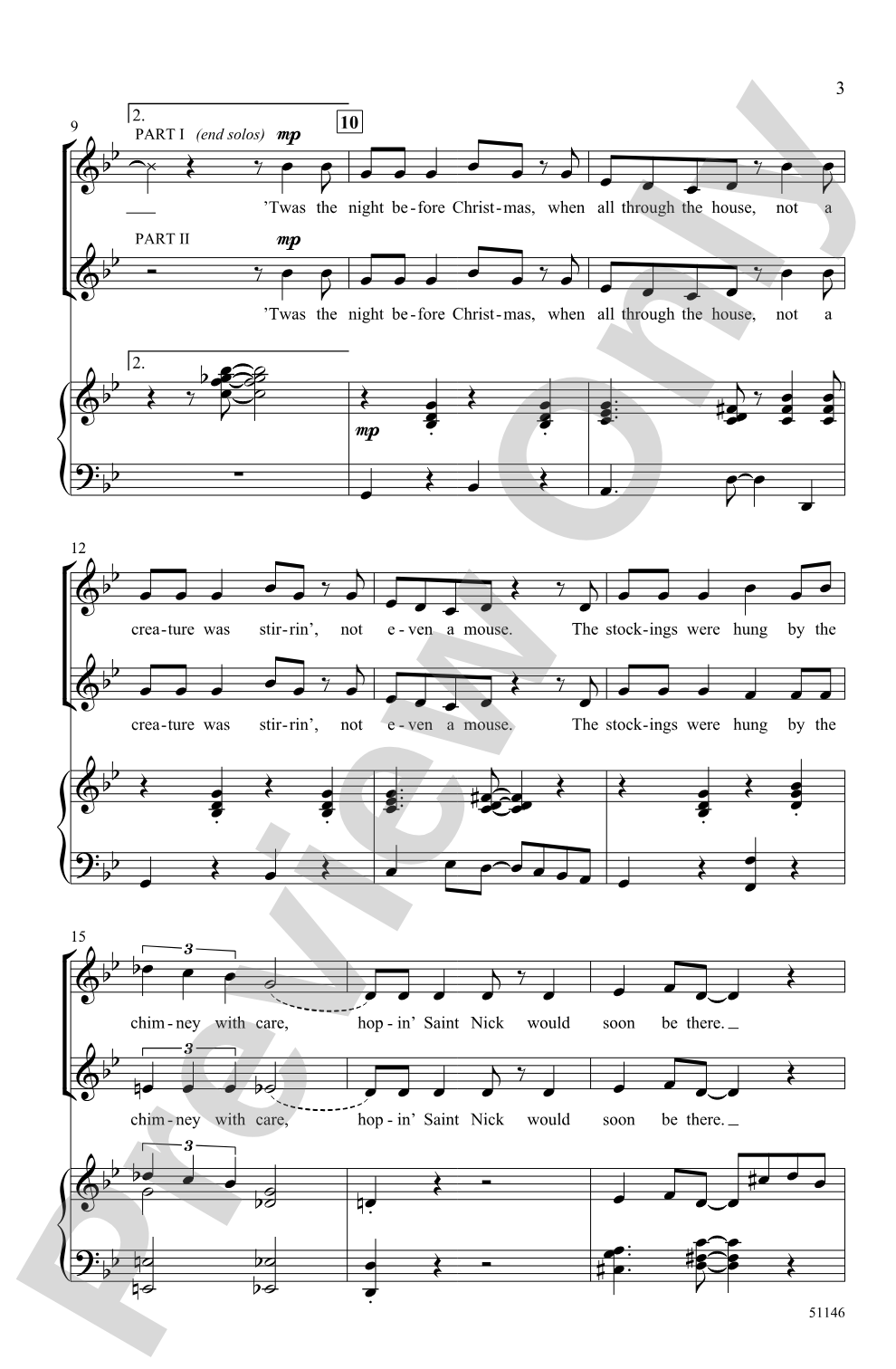 'Twas the Night Before Christmas: 2-Part Choral Octavo