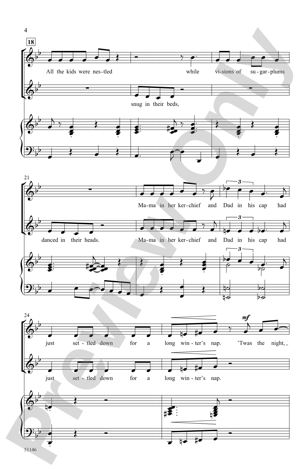 'Twas the Night Before Christmas: 2-Part Choral Octavo