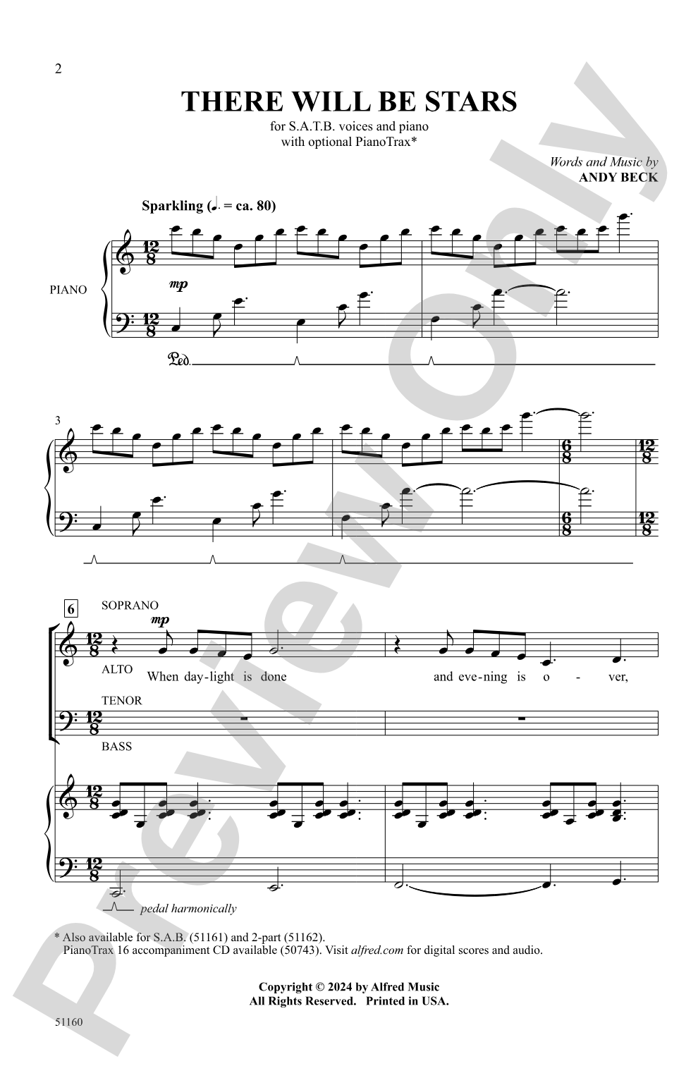 There Will Be Stars: SATB Choral Octavo