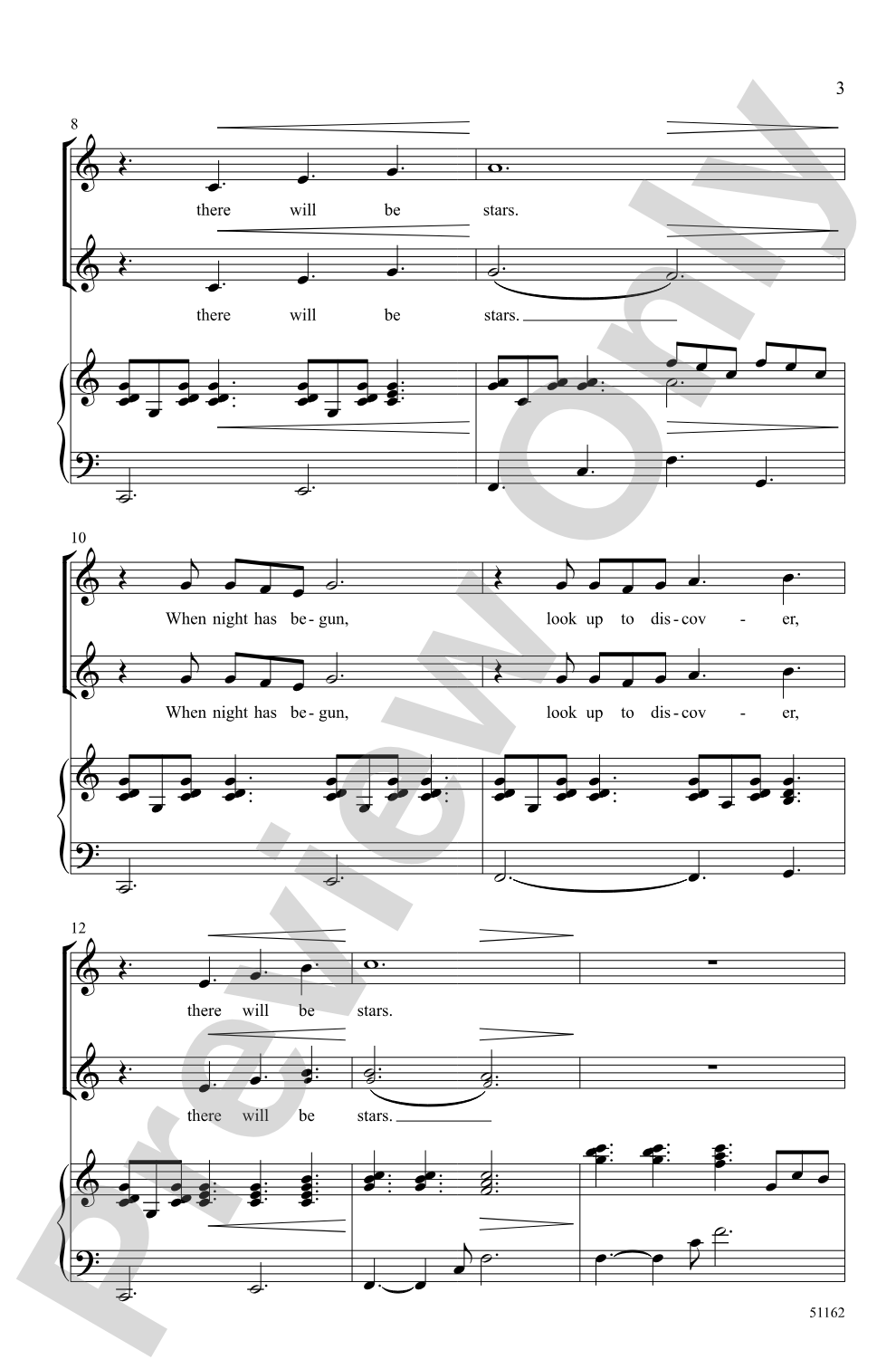 There Will Be Stars: 2-Part Choral Octavo