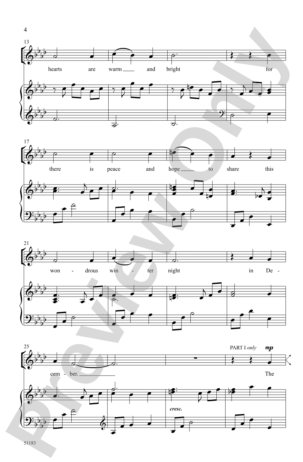 December Canon: 2-Part Choral Octavo