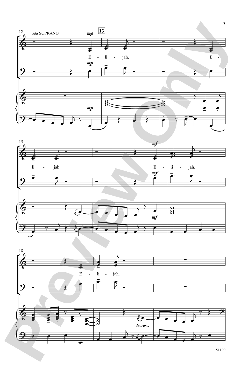 Elijah Rock: SAB Choral Octavo