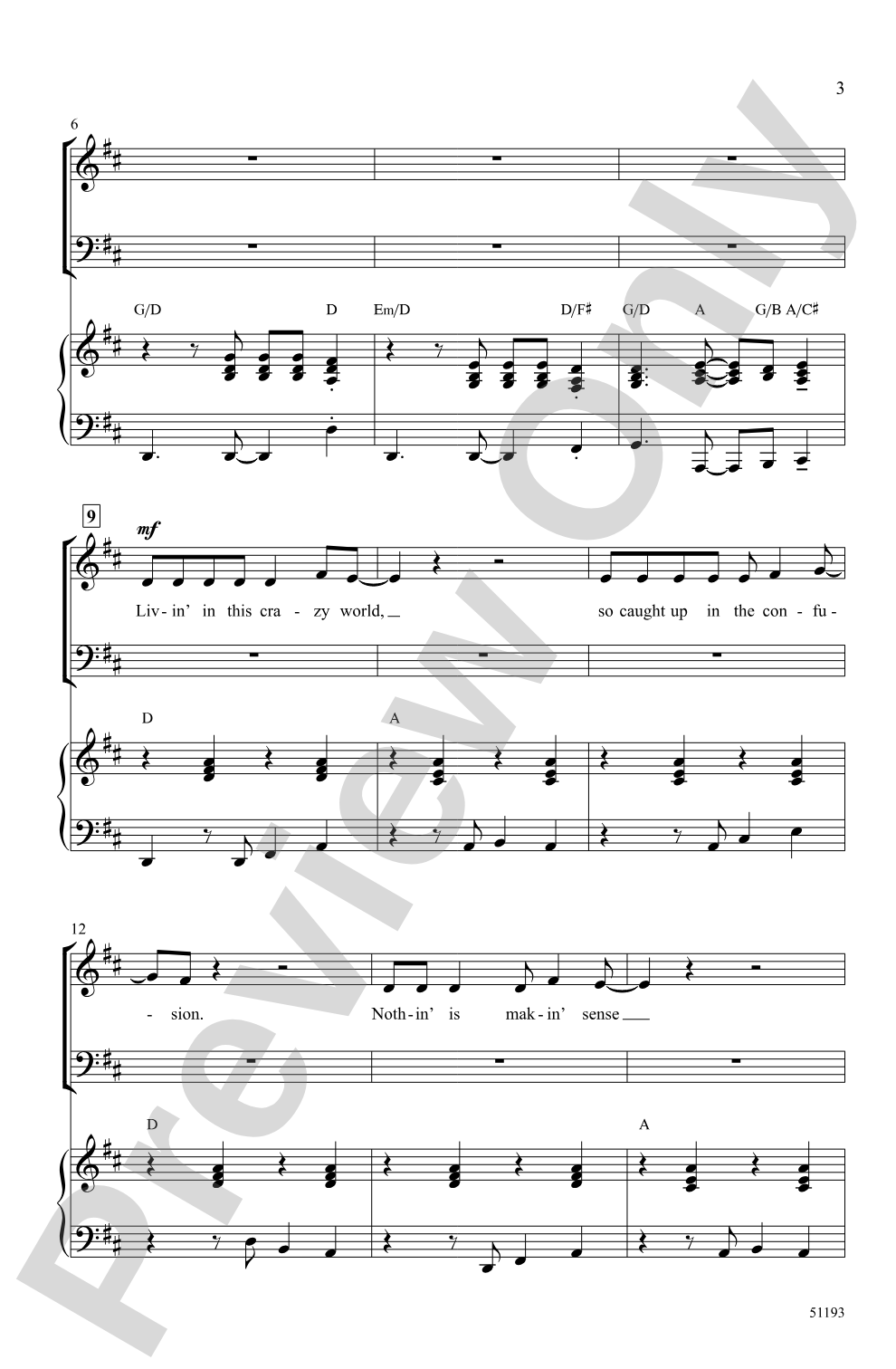 Give a Little Love: 3-Part Mixed Choral Octavo