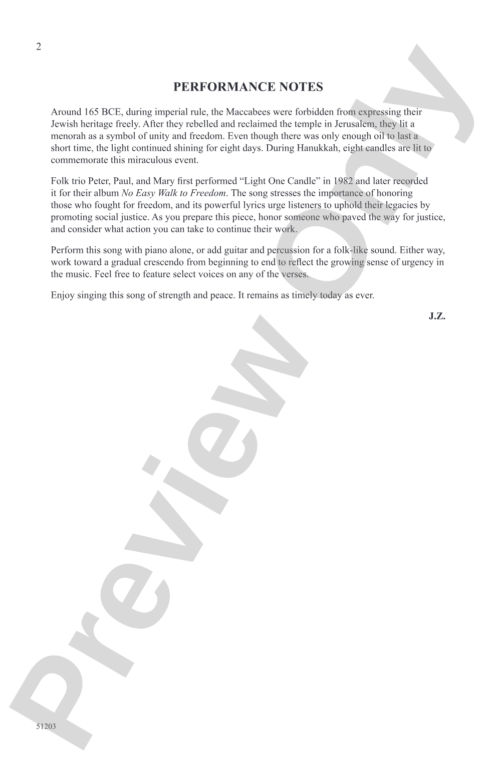 Light One Candle: 2-Part Choral Octavo