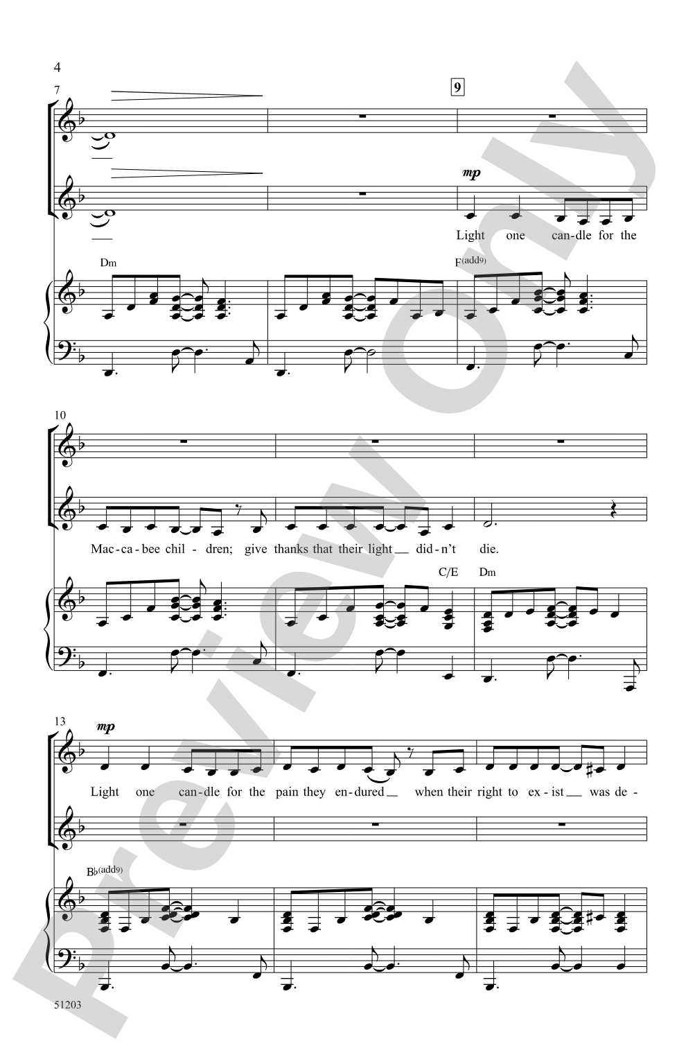 Light One Candle: 2-Part Choral Octavo