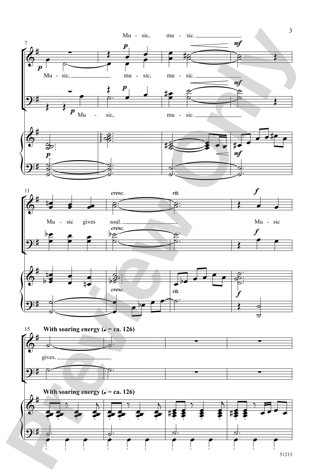 Music Gives: SATB Choral Octavo